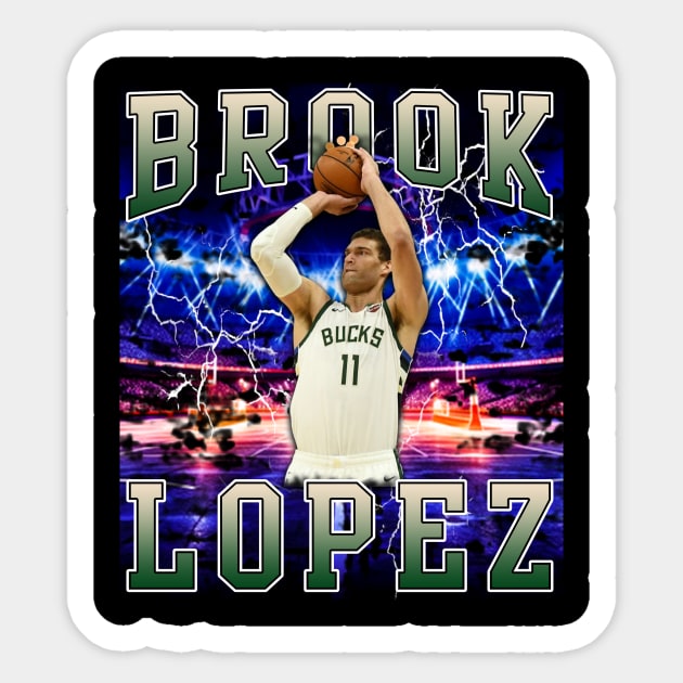 Brook Lopez Sticker by Gojes Art